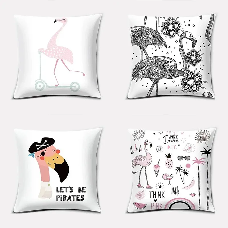 Flamboyant Prints: Funky Designs for Pillows Pattern Cushion Cover Suitable for Sofa Bedroom Car Pillow Cover
