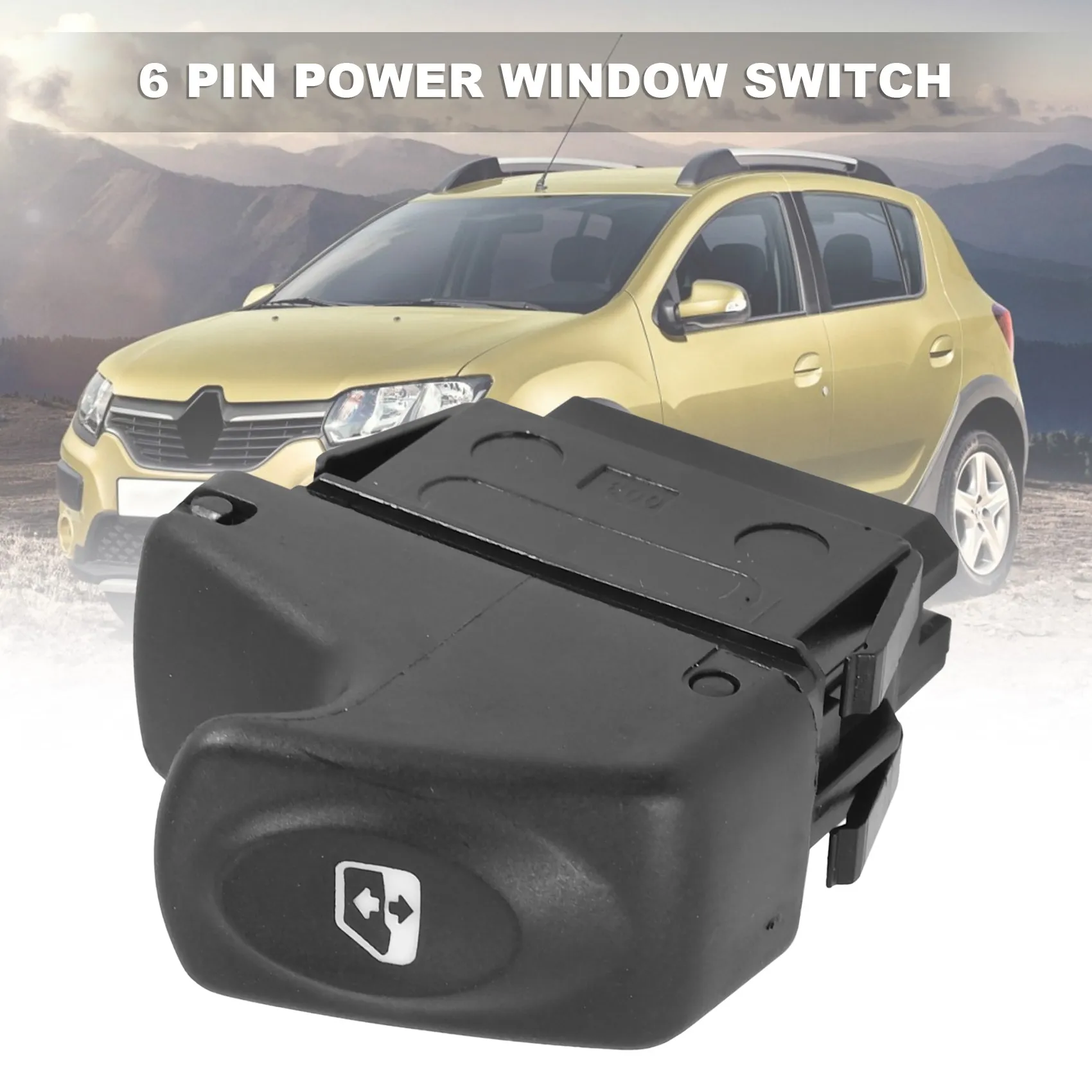 A56P-6 PIN Power Window Switch 7700429998 For Renault Kangoo 1997-2003 Megane 1995-2002 Scenic 1996-2003 Clio II 1998-2001