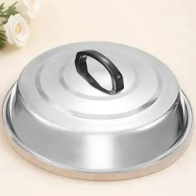 

Thickened Stainless Steel Pot Lid Basting Cover for Skillet Boiler Grilling Pan Covers Extra Large Steaming Dome Round for Bacon