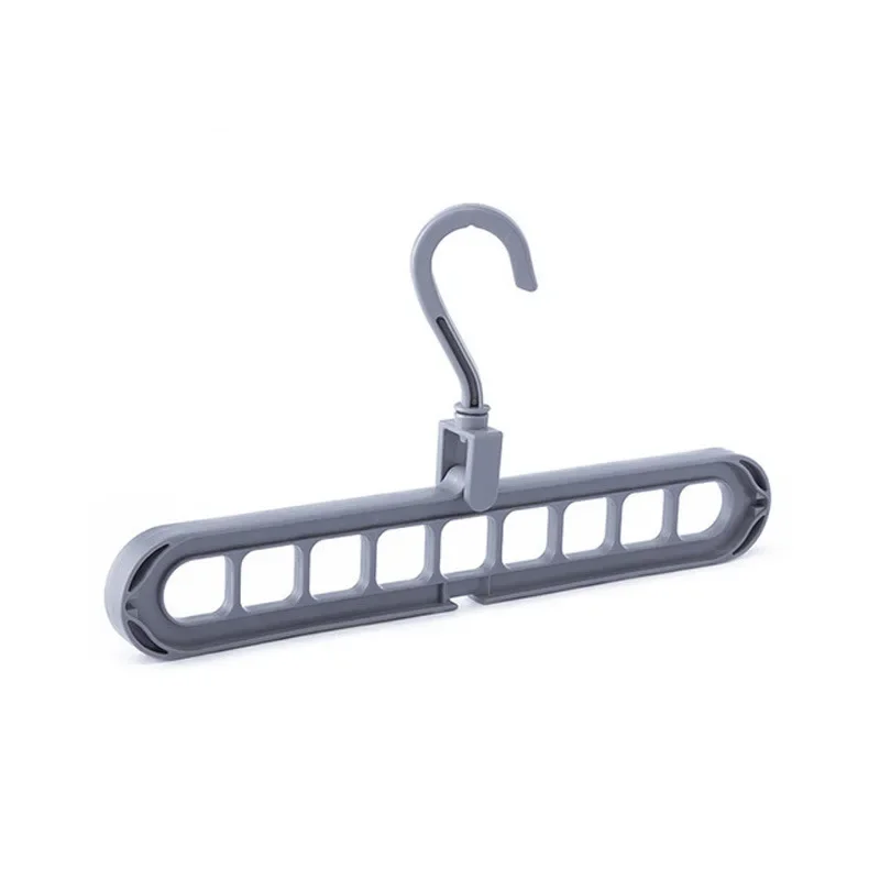 1PC Nine-hole Hanger Multi-functional Nine-hole Rotating Hanger Folding Clothes Drying Storage Rack Pants Hanger Clothes Hangers