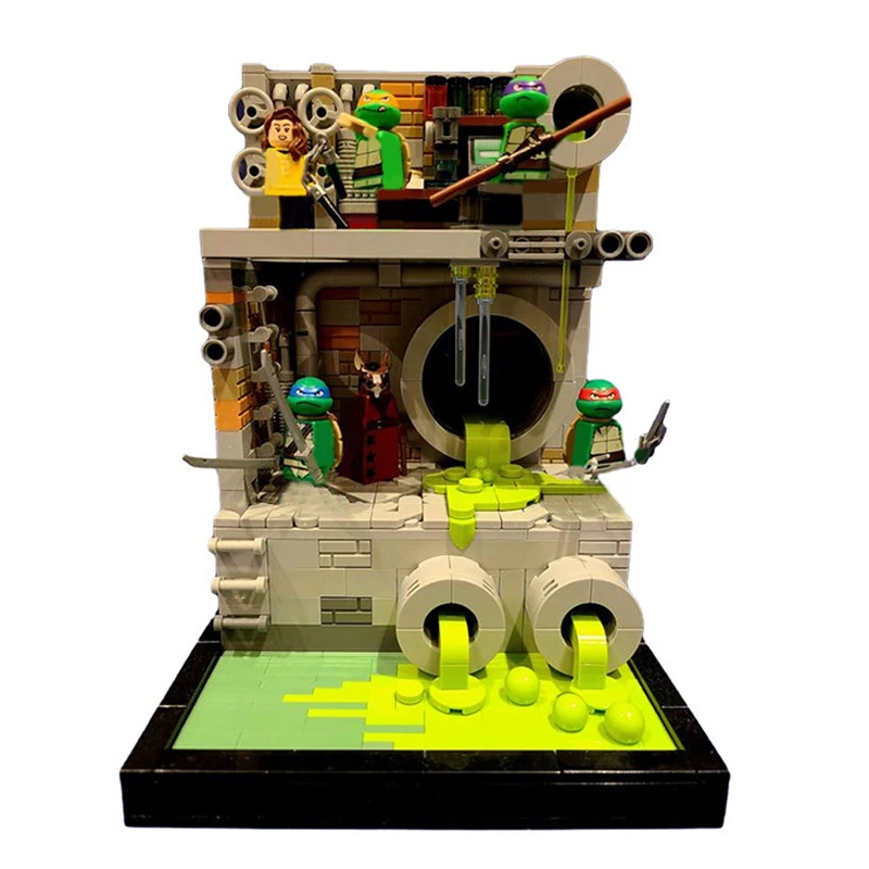 MOC Sewers Building Blocks DIY Animation Creativity Architectural scene Assemble Brick Model Collection Kids Children Toy Gift