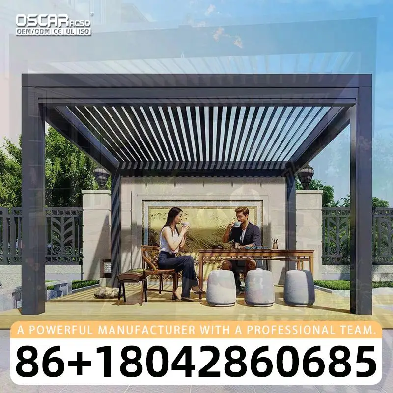 Hot Sale Outdoor Sunshade Rain resistant Aluminum Gazebo with Cost effective Feature for Garden Patio Backyard pergola
