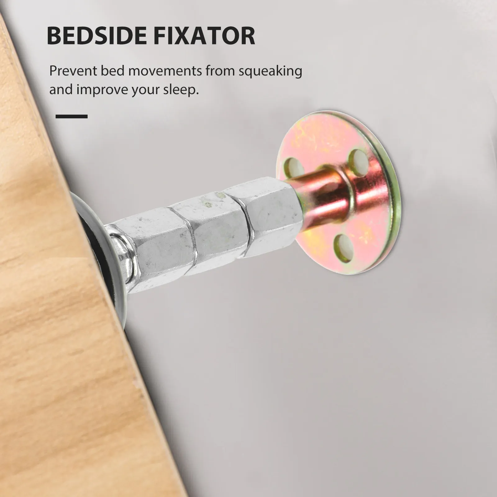 

4Pcs Bedside Fixators Metal Adjustable Wall Stabilizers Sturdy Anti-Slip Anti-Sloshing Actuators for Home Bedroom Kitchen