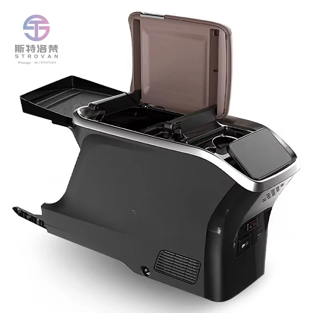 

Wholesale 21-23 Models of SIENNA Front Control Armrest Box Refrigerator Wireless Water Cup Holder With Power Plug