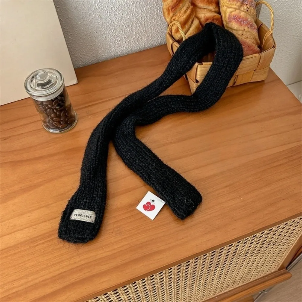 

Cool Solid Color Long Narrow Scarves Korean Style Y2K Knitted Scarf Ribbon Keep Warm Sweet Scarf Spicy Girl