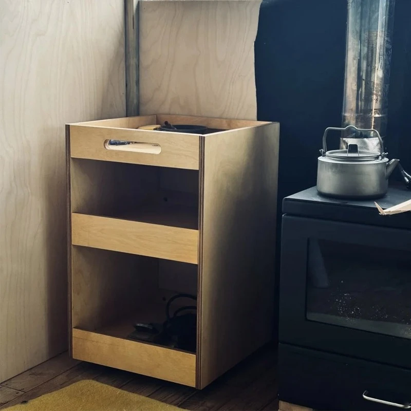 

Simple modern birch ocean board, lockers, small storage cabinets