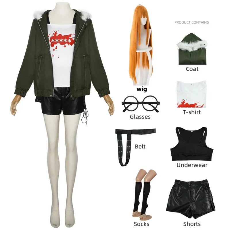 

Futaba Sakura Costume Wig Women Halloween Full Set Uniform Casual Suit Jacket Shirt Glasses Headphones x;2,f;5.n;