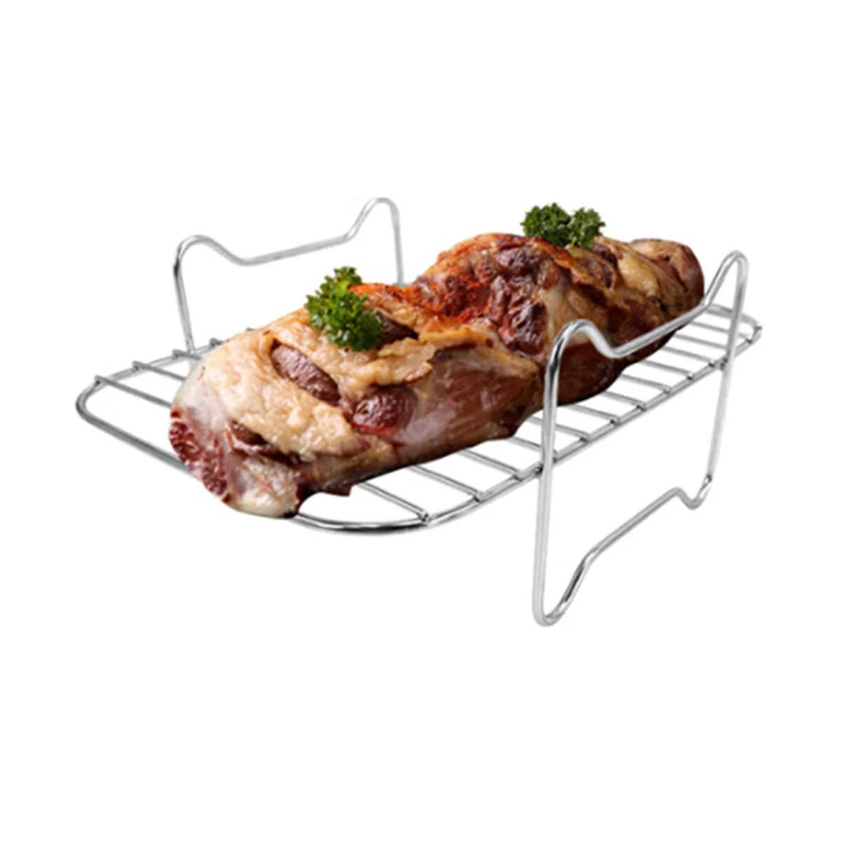 Rack for Ninja Dual , 2-Piece Rack with 4 Skewers, Brush and Clips, for Double Basket Air Fryers image 3