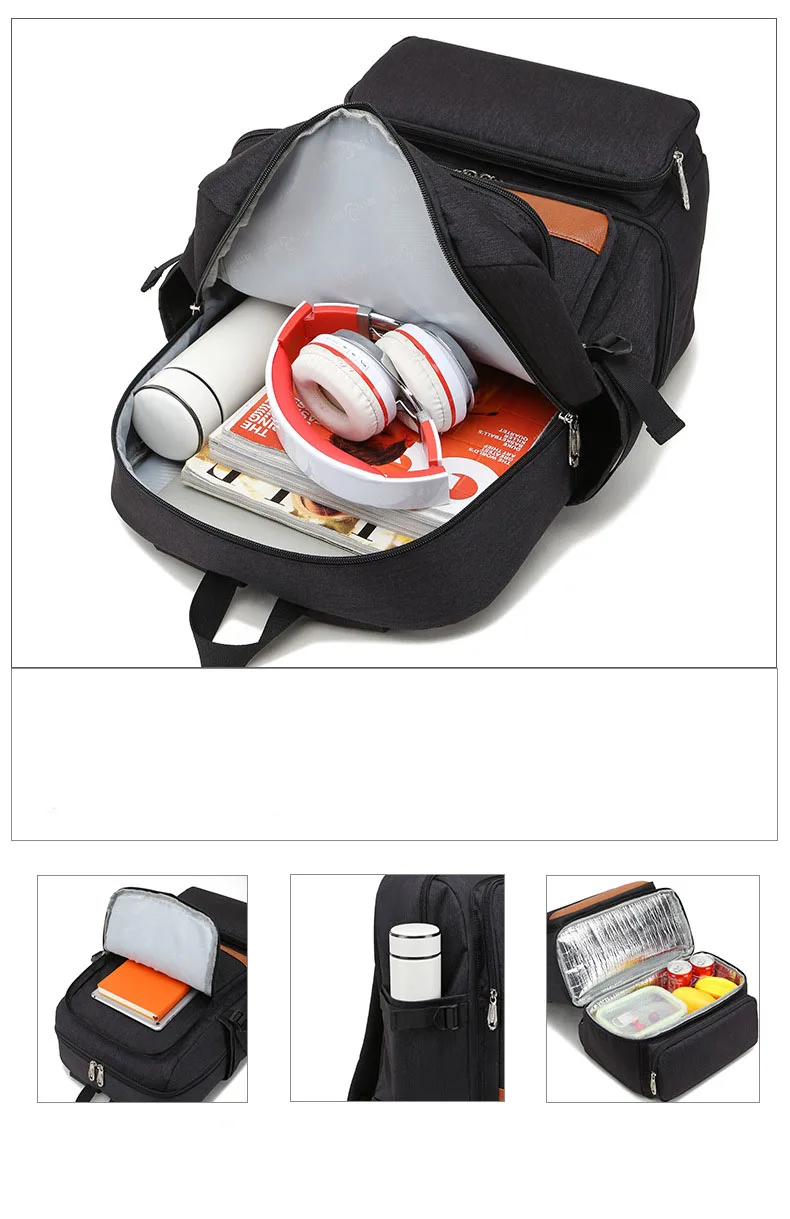 Pioneer Pro Dj Backpacks Laptop Backpack Bags Insulated Compartment USB Port Waterproof Cooler Bag School Picnic Lunch Bag