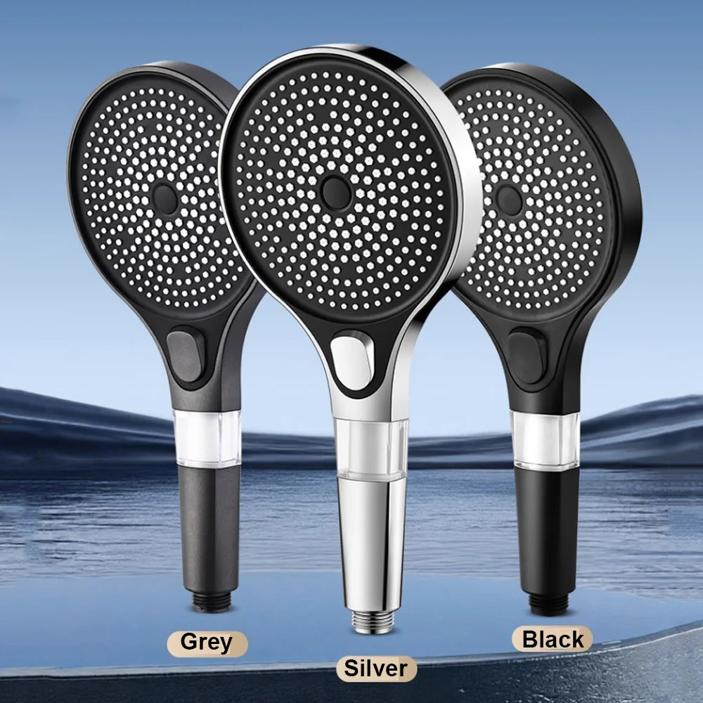 

Большая панельная насадка для душа, 4 режима, регулируемая насадка для душа с водяным массажем высокого давления с фильтром, экономия воды, аксессуары для ванной комнаты