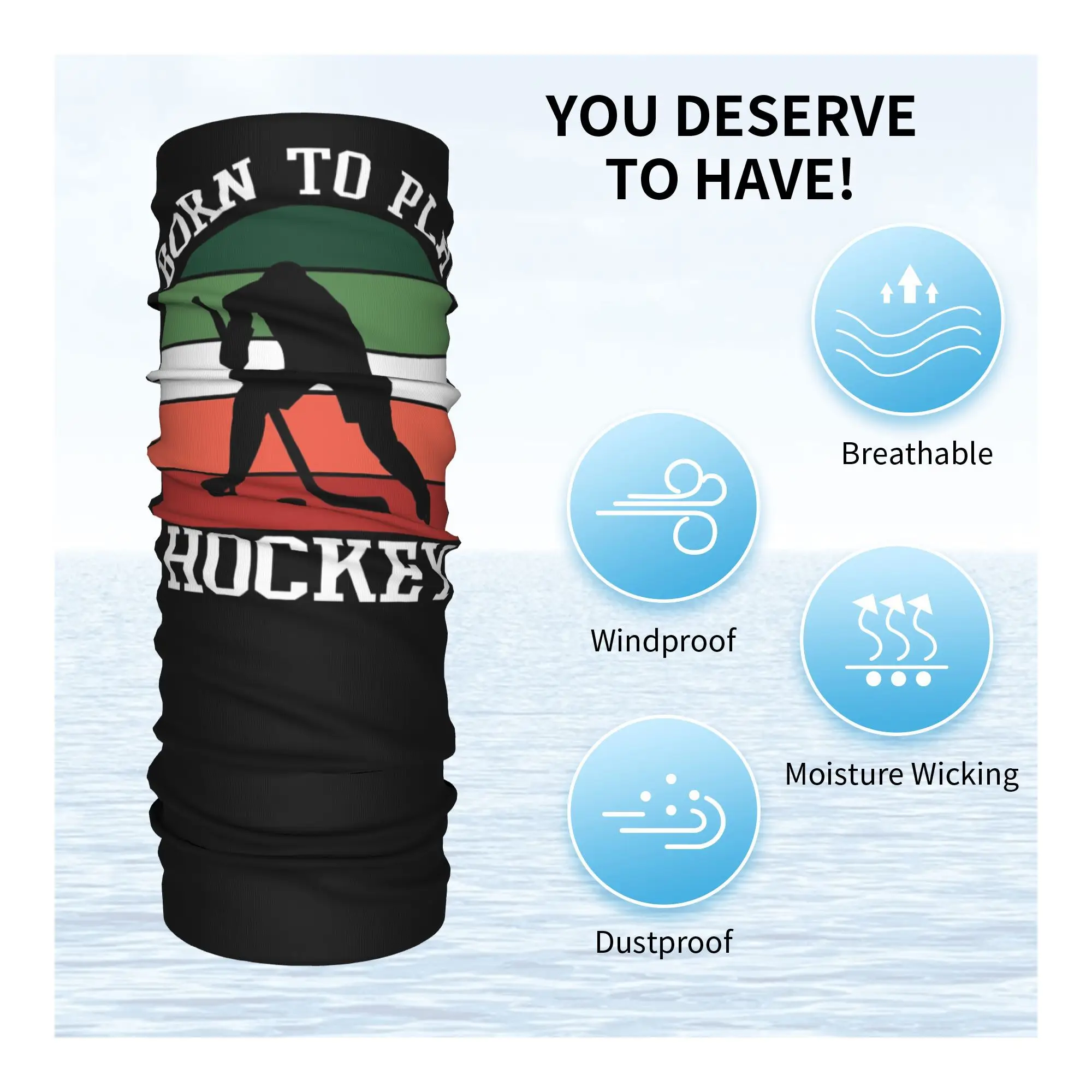 ولد للعب الهوكي باندانا الرقبة الجراب قناع مطبوع وشاح عقال دافئ الجري للجنسين الكبار كل موسم