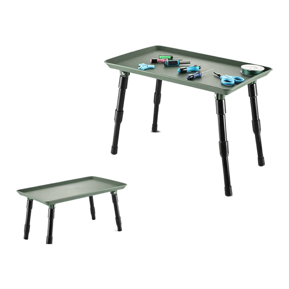 釣り道具収納用-屋外用-ポータブル-折りたたみテーブル-二層式-高さ調節可能-コンパクト-40×25センチメートル