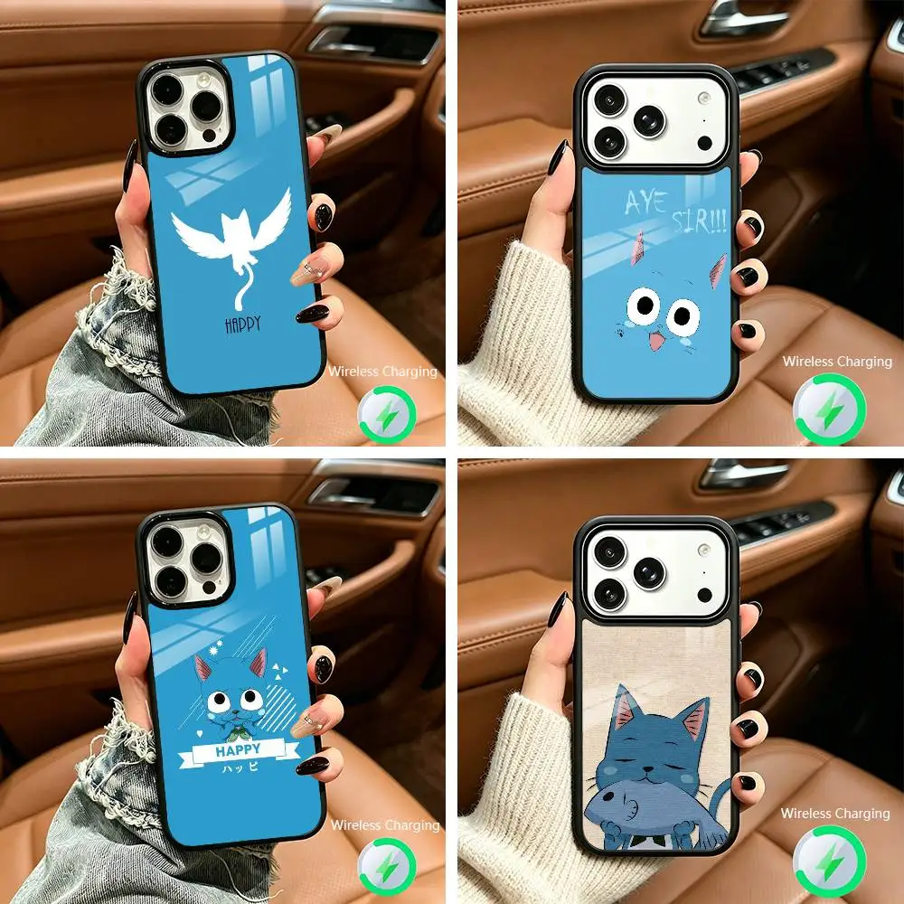 

F-Fairy Tail-Happy Wireless charging phone case compatible with iPhone 17/16/15/14/13/12/11