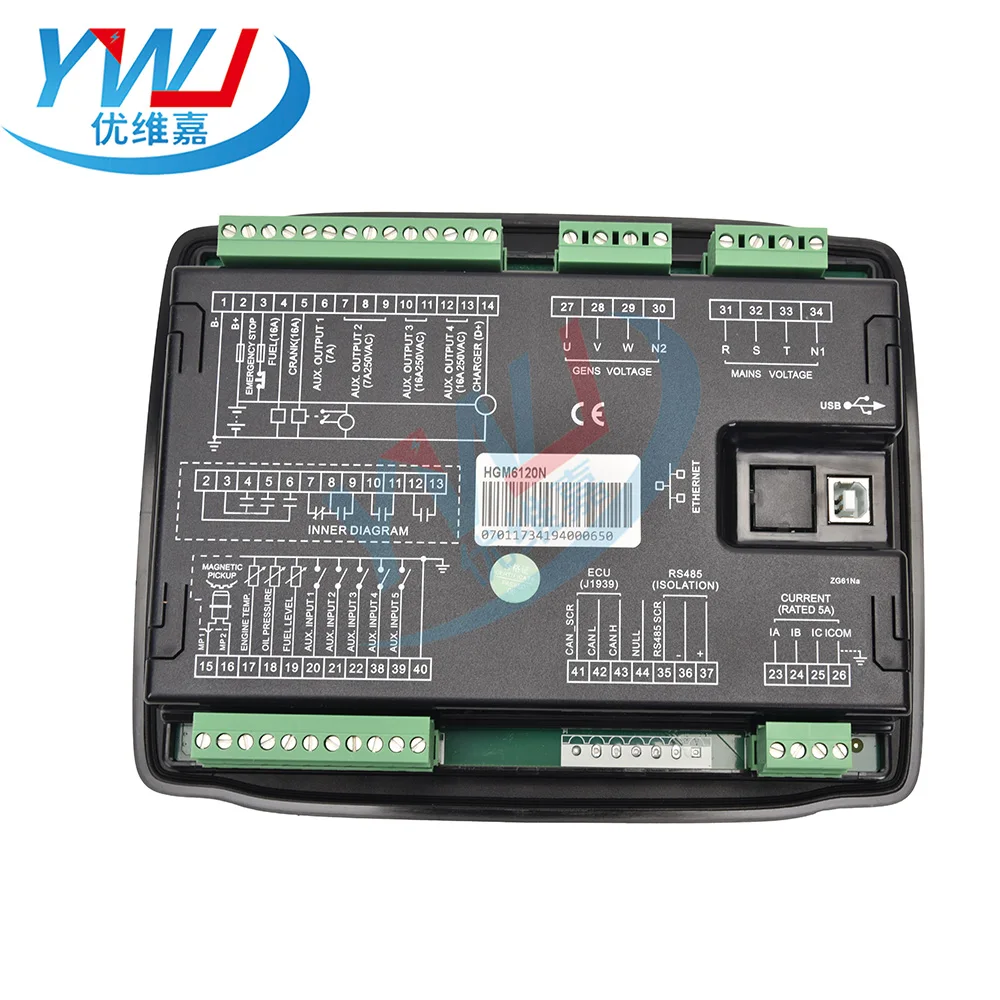 Original Smartgen HGM6120N  auto-start Diesel Generator Controller LCD Generator Fontrol Module Panel