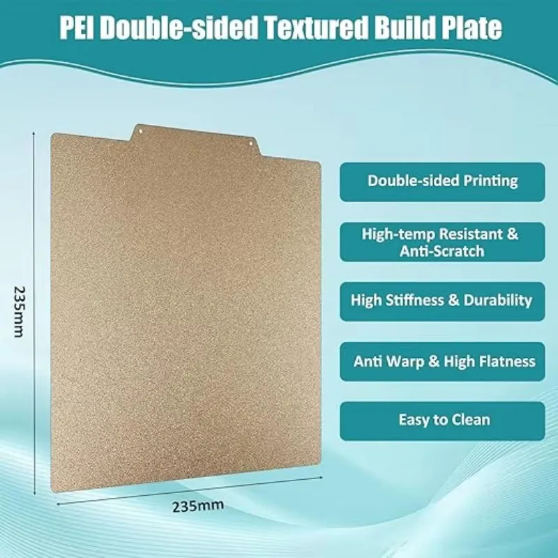 

Лист PEI с порошковым покрытием 235x235 мм Печатающая пластина PEI Build Plate для Creality Ender 3 Elegoo Neptune 4 Pro Flashforge Adventurer 5M