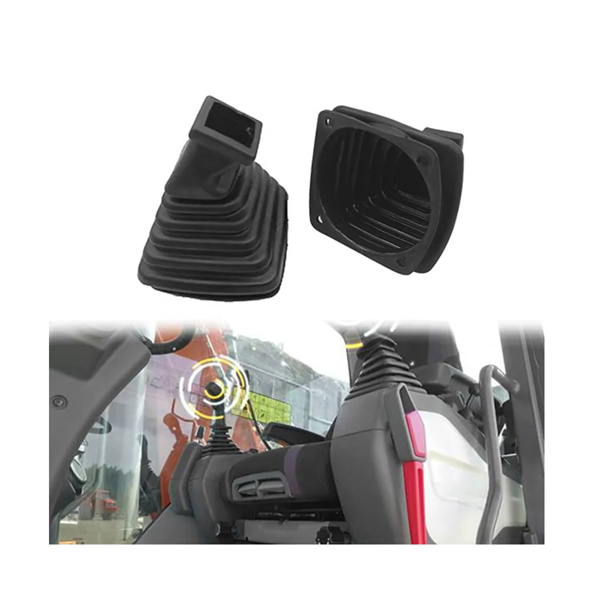 1Pair Excavator Joystick Handle Gears Dust Jacket Cover for Daewoo Doosan DH DX150 215 225 300 370-9C