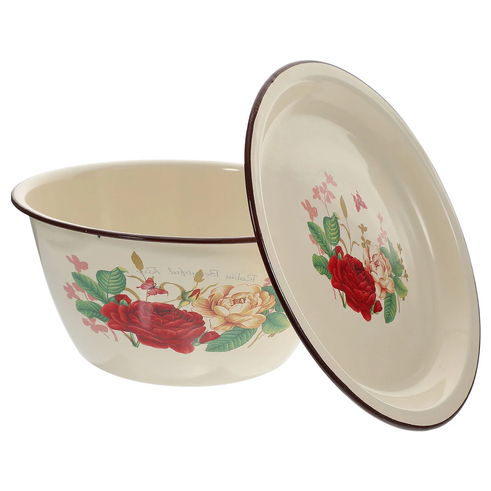 

Эмалированная чаша для хранения, контейнеры для пищевых продуктов с крышками, духовка для смешивания, раковина для супа, эмалированная посуда, эмалированная