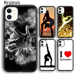 Krajews gymnastics silhouette Phone Case Cover For iPhone 16 15 SE2020 14 6 7 8 plus 11 12 13 pro max coque Shell Fundas