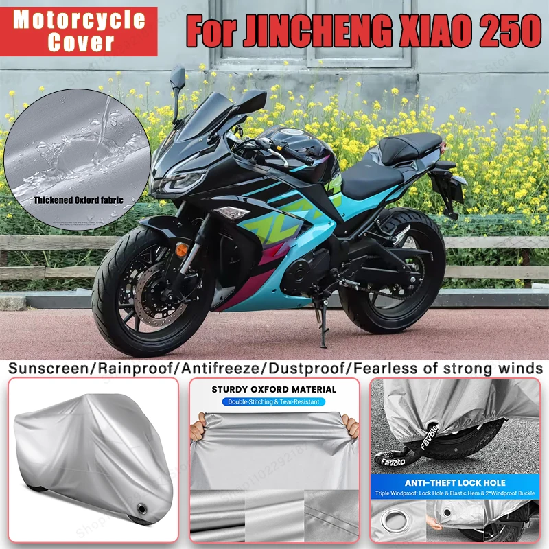 

For JINCHENG XIAO 250 No Ear Motorcycle Cover - Outdoor Full Body Protection, Waterproof Dustproof Heat-Resistant Moto Accessory