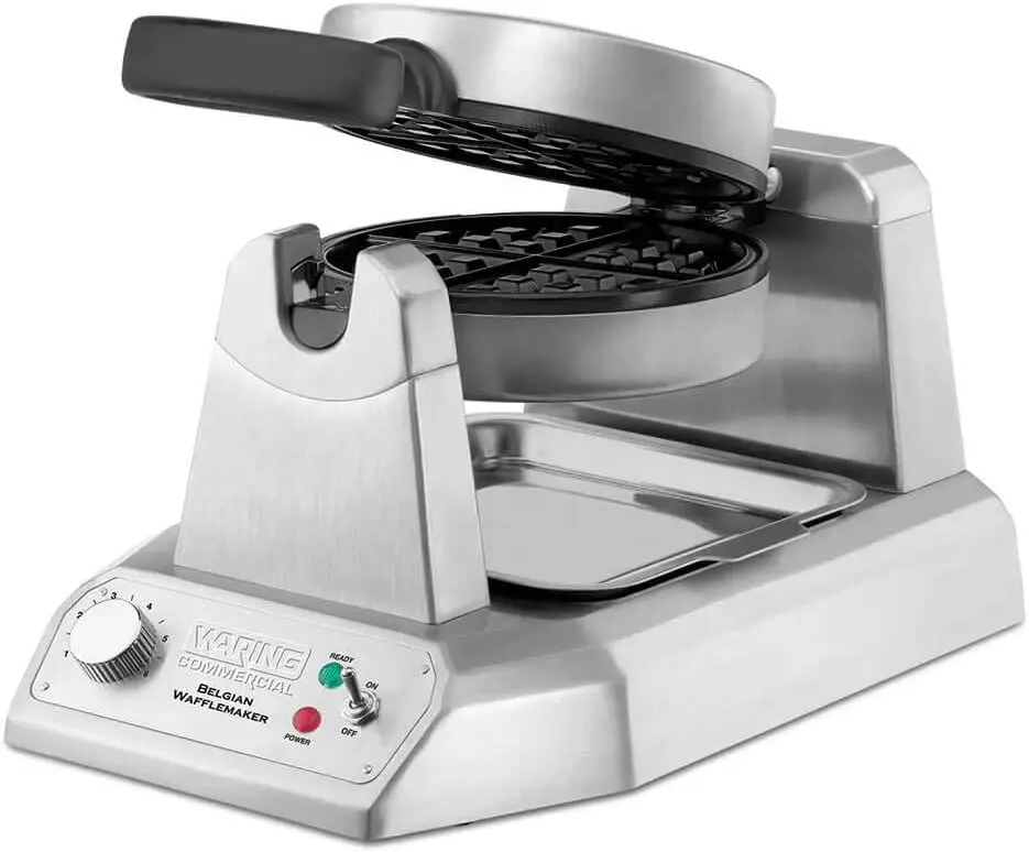 Commercial WW180X Heavy Duty Single Belgian Waffle Maker, Coated Non Stick Cooking Plates, Produces 25 waffles per hour,