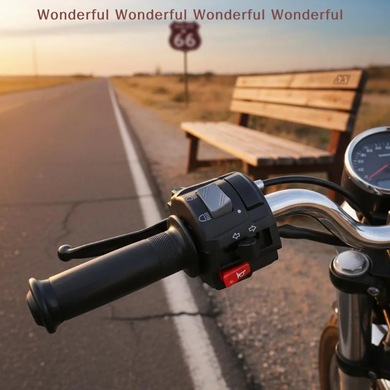 

Motorcycle Headlight Fog Light Horn Switch Button 22MM Left Handlebar Mount for Motorbike ATV Dual Sport Weatherproof