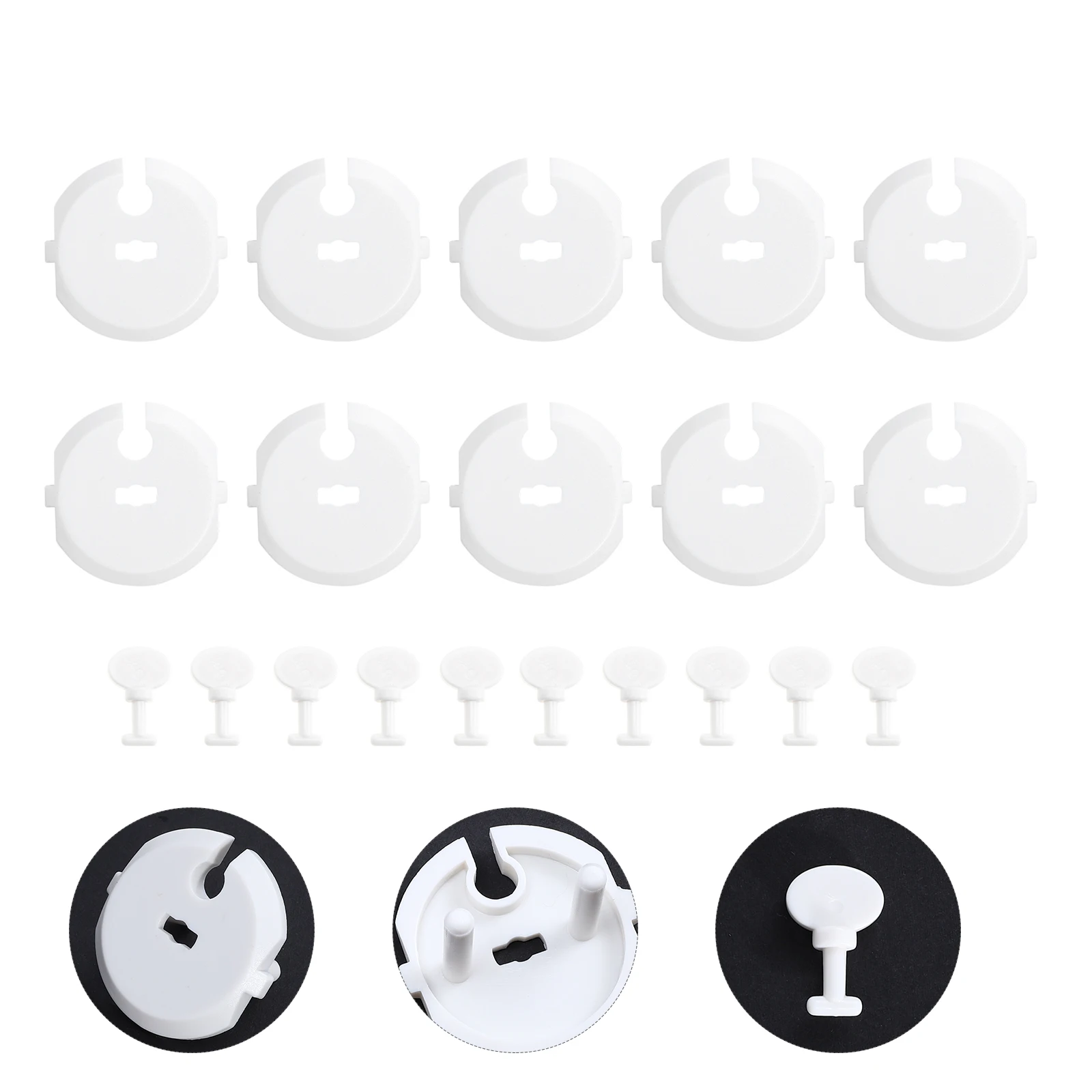 

20Pcs Baby Plug Covers Childproof Electric Socket Protective Outlet Cover Safety Cap for Home Kitchen Living Room