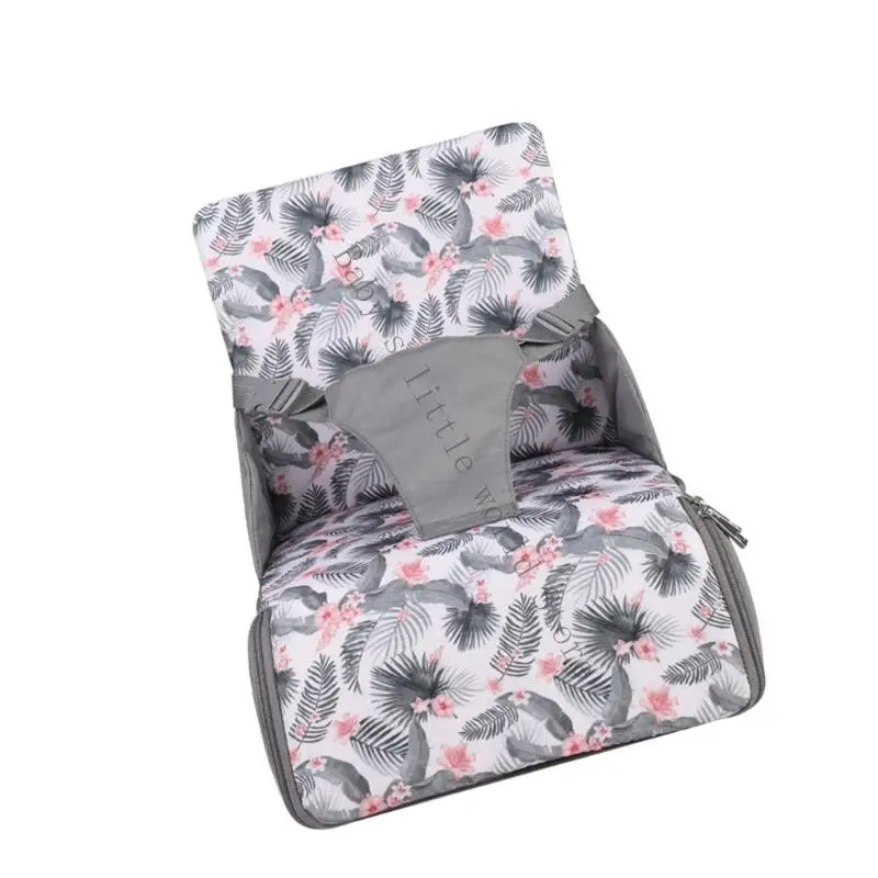 

Easy to Clean Foldable Baby Chair Oxford Fabric Portable Compact Restaurants Outings Storage Compartments B2EB