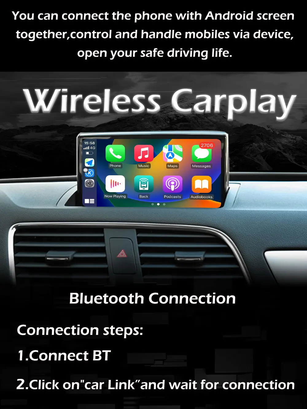 Android 16 für Audi A6 A7 C7 RS6 RS7 S6 2012 - 2018 Auto-Radio-Videoplayer IPS HD Touchscreen Bluetooth Carplay Haupteinheit WLAN – Detail 8