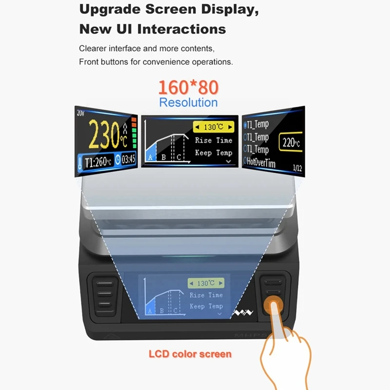 24-Hour Delivery Miniware Soldering Station Constant Temperature Heating Station Built-In Cooling Fan 160X80 LCD Segmented Heat
