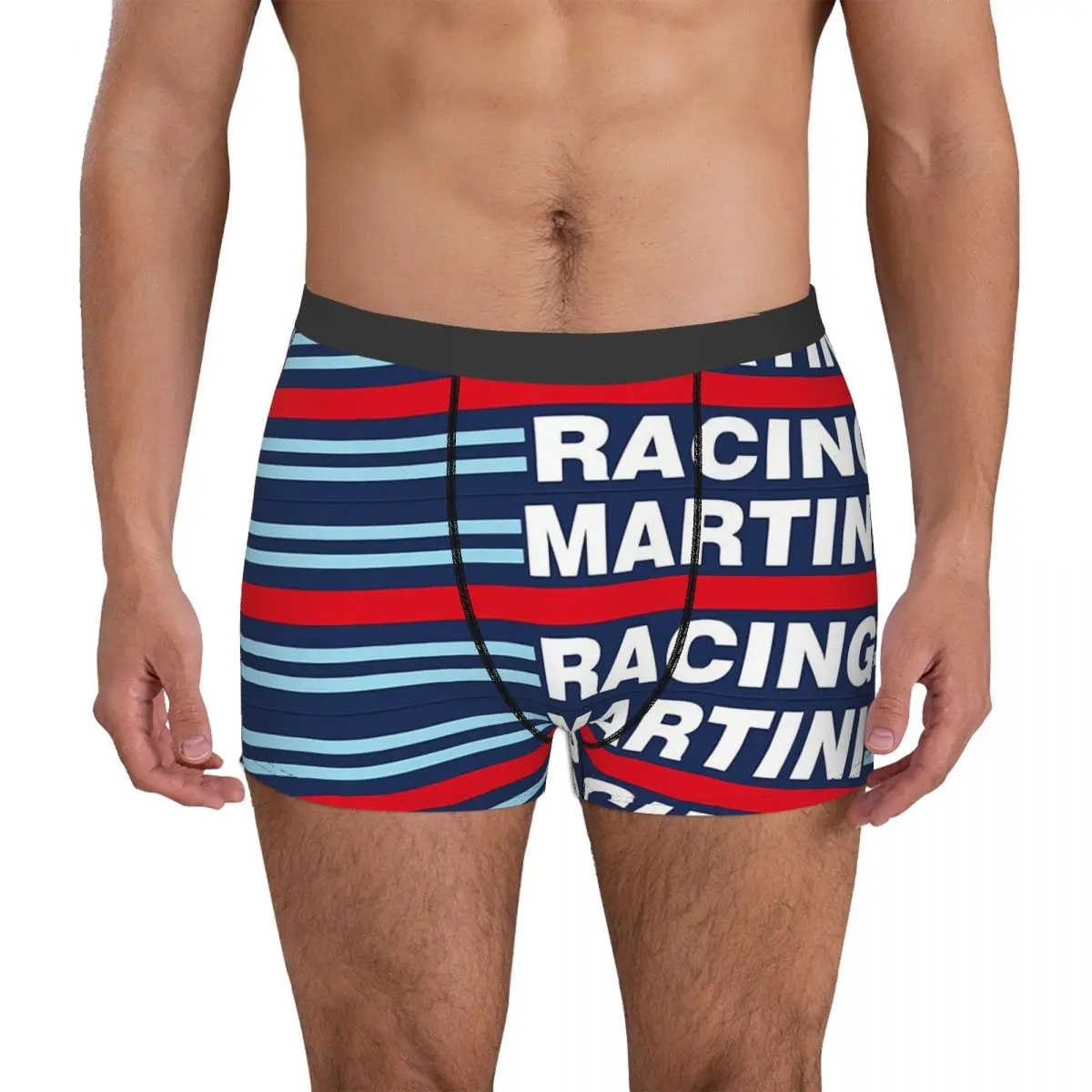 Martini Racing Stripe Man\'s Boxer Briefs Car Racing Highly Breathable Underpants High Quality Print Shorts Gift Idea