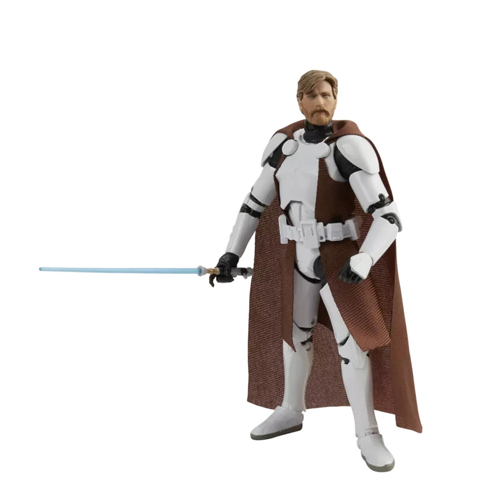 [W magazynie] Oryginalna Hasbro Star Wars Czarna seria Clone Commander Obi-Wan Kenobi Ekskluzywna figurka 6-calowa E5157