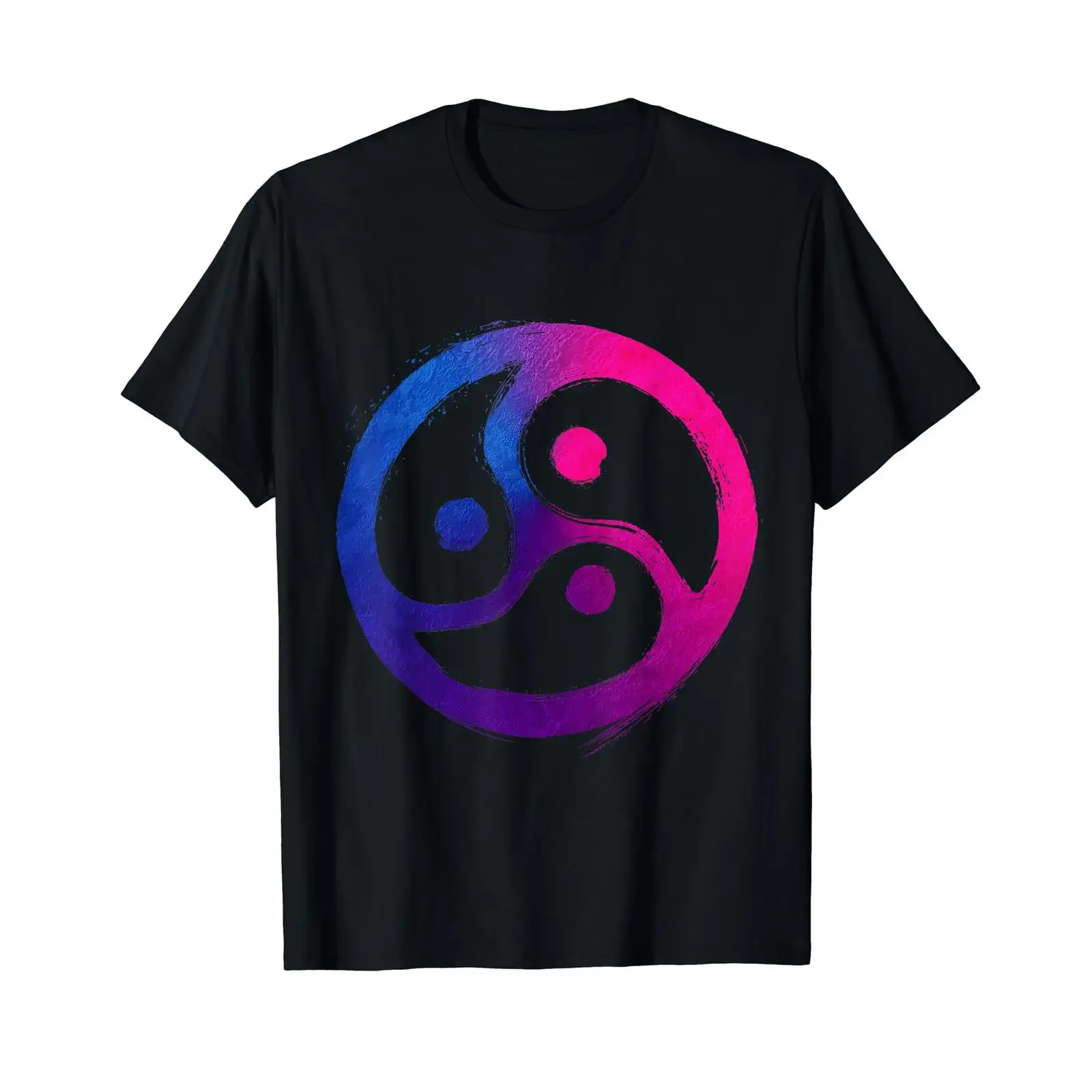 Triskelion Emblem Bisexual Pride T Shirt vintage Washed fashion Stretched Comfortable Breathable graphic Soft Casual Slightly