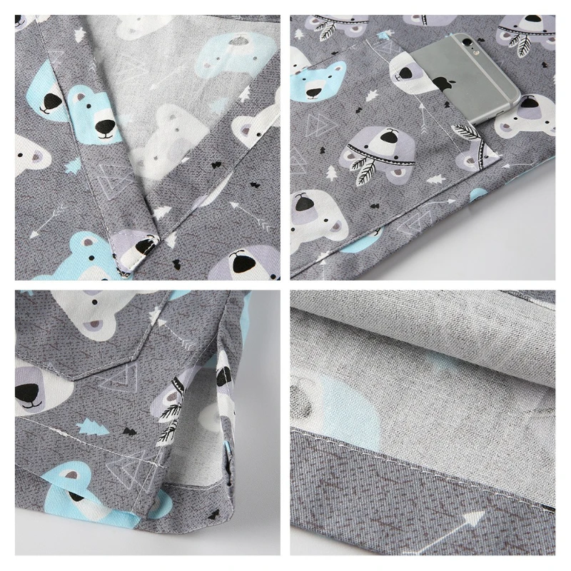 멀티 만화 인쇄 의사와 간호사 여성 v 넥 반팔 티셔츠 탑 바지 수술복 작업복 정장