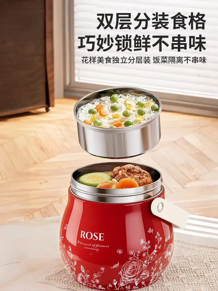 1.5L Food warmer lunch box for kids Double Lunchbox food storage containers Stainless steel heat preservation bento lunch box
