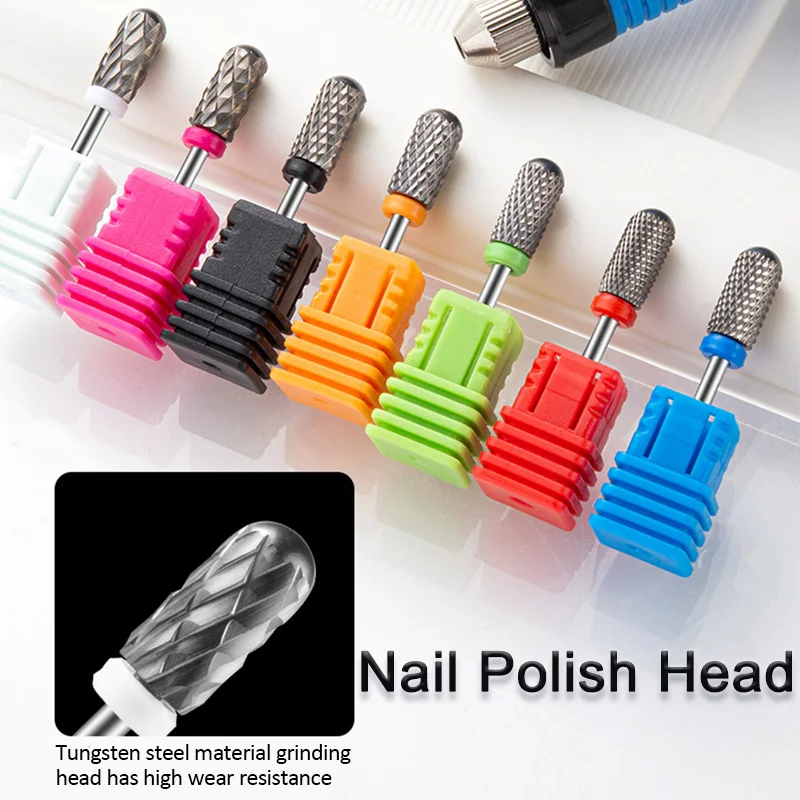 Nail Cone Tungsten Steel Drill Bits Polish Grinding Rotary Head Manicure Remove Gel Nails Cuticle Clean Accessories and Tools