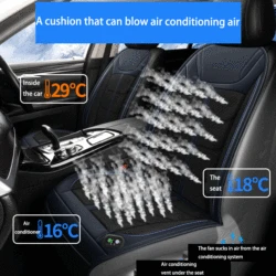 Summer Universal Car Ventilation And Cooling Massage Seat Cushion 12V Blow And Suction Mode Seat Cushion Automotive Accessories