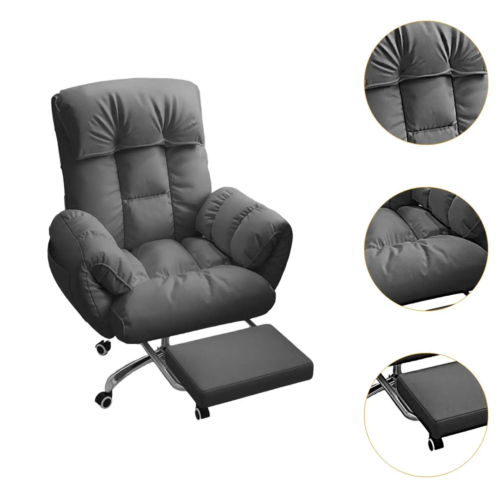 Computer Chair Modern Comfortable Padded Wide Seat Executive Office Chair for Reading Room Home Furniture Men Adults Apartment