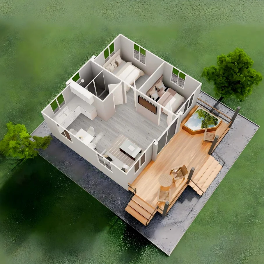 Customized Expandable Modular Capsule House Modular Homes Prefab Tiny Home ISO Certified Waterproof Wind Resistance For UK