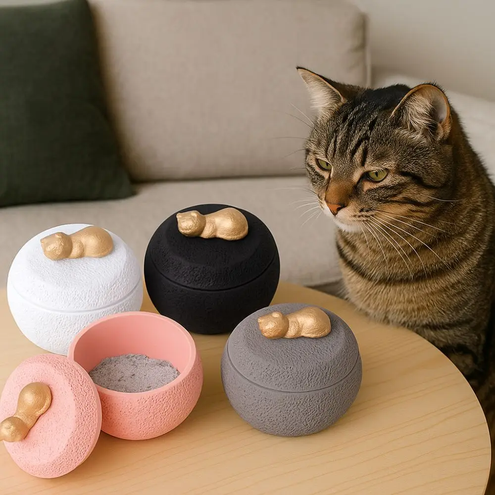 Urna Conmemorativa para Mascotas, Hermosa y Resistente al Agua y al Polvo, Contenedor para Cenizas de Mascotas con Tapa, Caja de Almacenamiento a Prueba de Humedad para Dientes y Pelo de Mascotas, Regalo de Condolencias