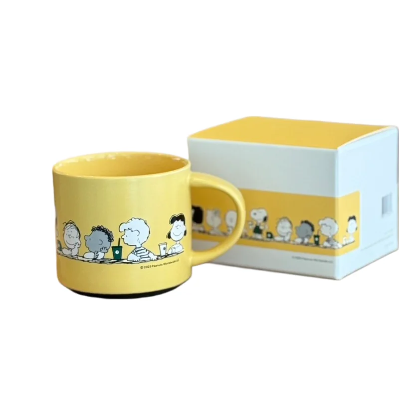 Original Peanuts Snoopy Co-Branded 2025 Neue Isolierte Kaffeetasse mit Deckel für Büro, Zuhause und den täglichen Gebrauch