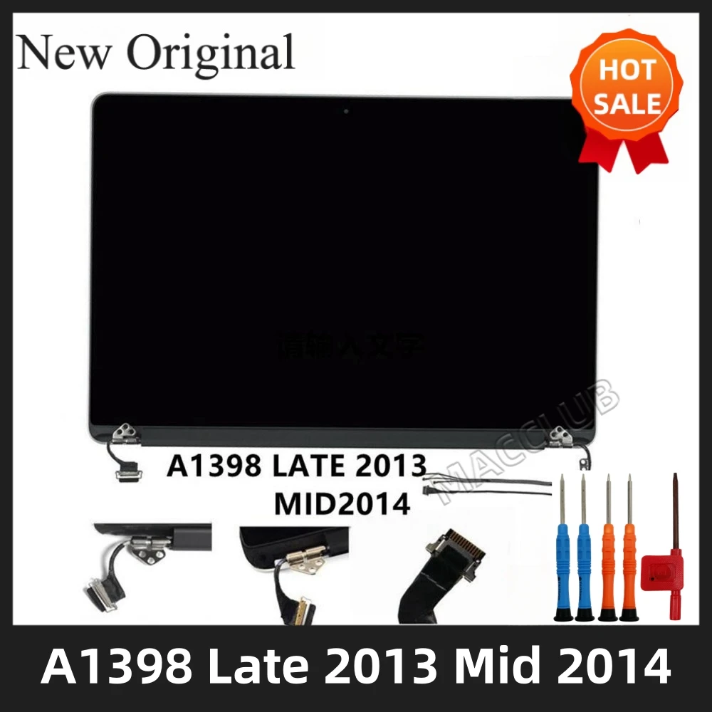 12PIN 661-8310 A1398 LATE 2013 MID2014 LCD DISPLAY FOR MacBook Pro RETINA A1398 EMC 2674 2745 2876 2881 LCD Display Assembly New