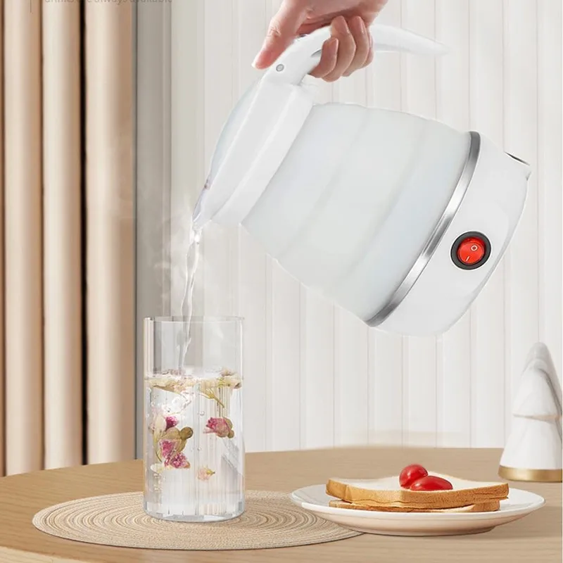 B47B-Quick Heating, Auto Shut-Off, Portable Silicone Electric Kettle For Travel-Collapsible, 0.6L UK Plug