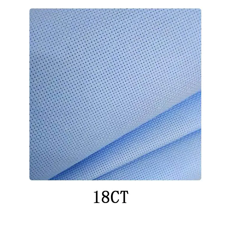 18ct Light Blue aida Unprinting aida Embroidered cloth DIY Cross embroidered fabric Cross Stitch Frabic