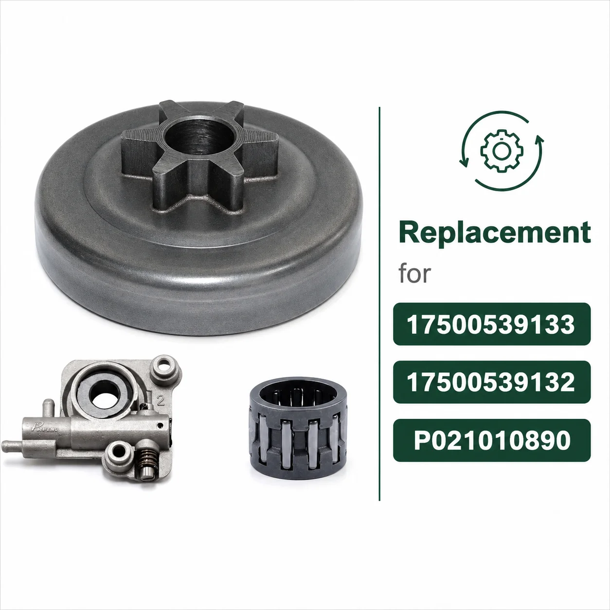 Clutch Drum & Oil Pump Needle Bearing Kit For Echo CS-355T CS-3350 CS-3400 CS-3450 CS-3500 CS-360T Chainsaw Parts P021010890