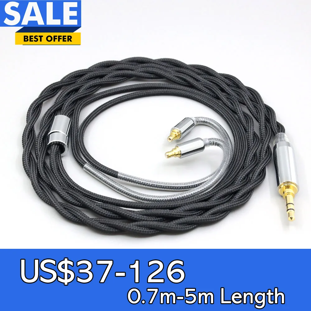 Nylon 99% Pure Silver Palladium Graphene Gold Shield Cable For Sennheiser IE100 IE400 IE500 Pro LN008294