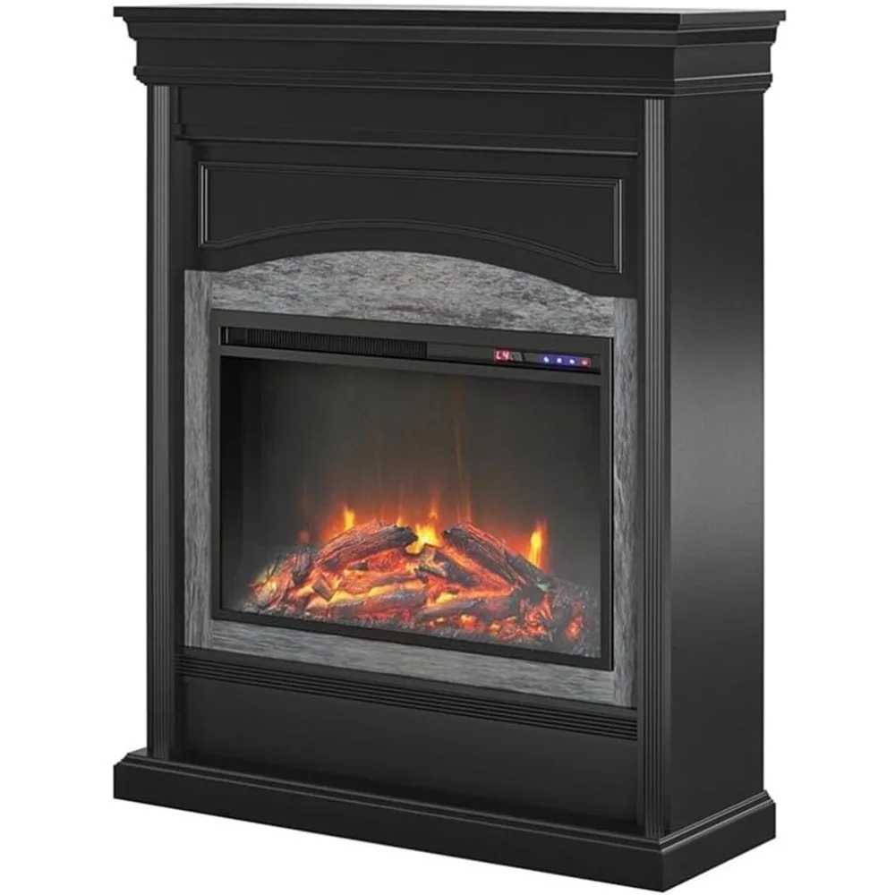 Modern/Contemporary Electric Fireplace in Black Fireplaces and Stoves Stove & Heating Cooling Vents Home Improvement