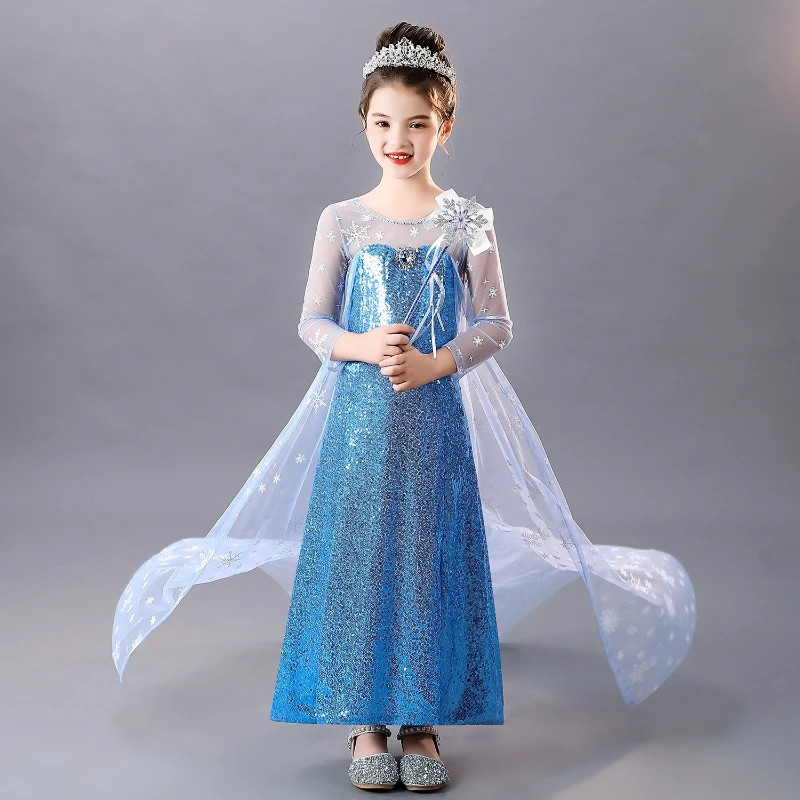 

Elsa Princess Dress, Frozen Girls Gown Anna Outfit Christmas Party Wear