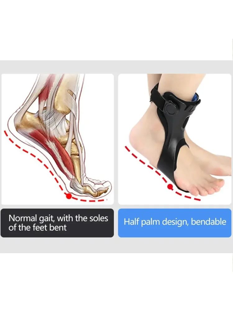 Knob Adjustment Plantar Fasciitis Splint Brace Buckle Airbag Dorsal Drop Foot Orthopedic Brace Comfortable Skin-friendly
