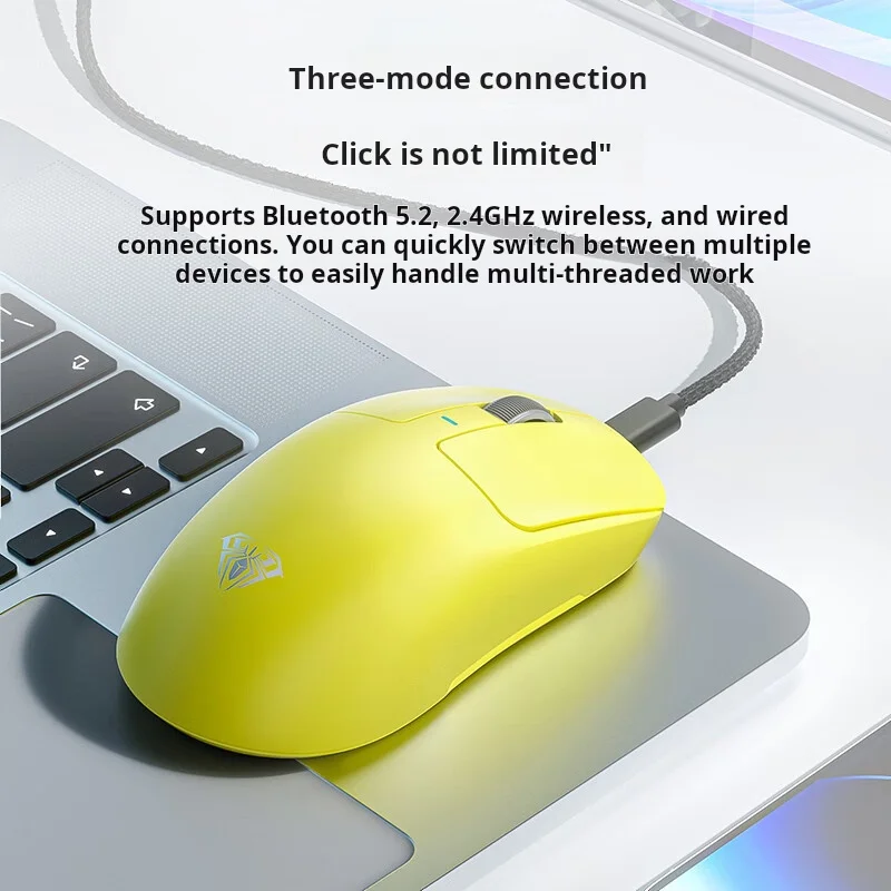 AULA SC680/SC580 무선 Bluetooth 트라이 모드 마우스 - 전문 게임용 Type-C 충전을 위해 조정 가능한 경량 5단 DPI