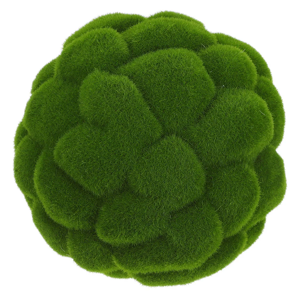 

Simulated Moss Ball Hair Transplantation Mossy Balls Decorative Natural Faux Dried Grass Decoration Flocked Ornament